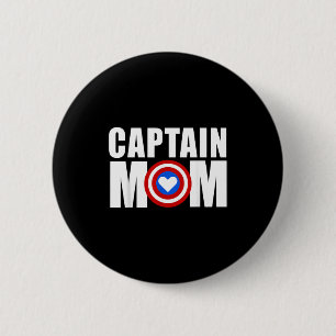 Funny captain mom superhero mother's day 2022  2 inch round button