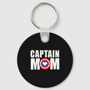 Funny captain mom superhero mother's day 2022 keychain