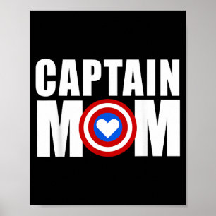 Funny captain mom superhero mother's day 2022 poster