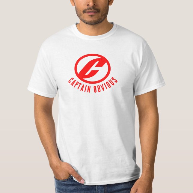 Funny Captain Obvious Superhero Parody T-Shirt (Front)