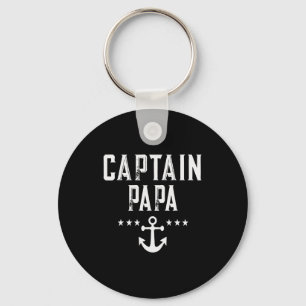 Funny Captain Papa Anchor Design  Keychain