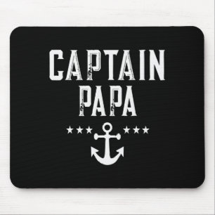 Funny Captain Papa Anchor Design  Mouse Pad