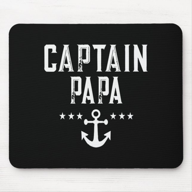 Funny Captain Papa Anchor Design  Mouse Pad (Front)