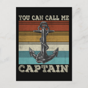 Funny Captain Sailboat Humour Anchor Sailor Postcard