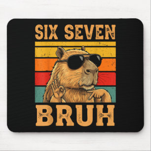 Funny Capybara 67 Meme Six Seven Bruh Boys Teens K Mouse Pad