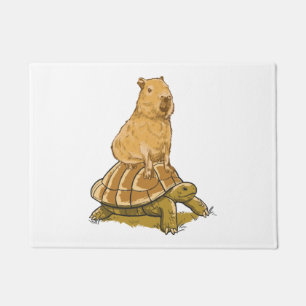 Funny Capybara Animal Turtle Cute Capybara Doormat