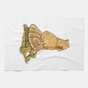 Funny Capybara Animal Turtle Cute Capybara Kitchen Towel