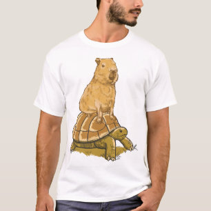 Funny Capybara Animal Turtle Cute Capybara T-Shirt
