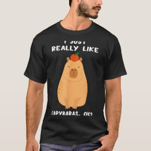 Funny Capybara Art For Men Women Kids Rodent Capyb T-Shirt