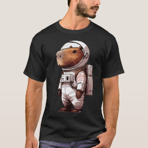 Funny Capybara Astronaut Space T-Shirt