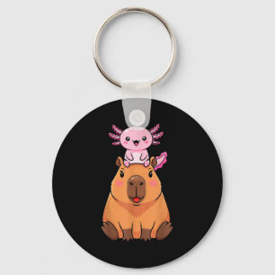 Funny Capybara Axolotl Kawaii Kids Boys Girls Anim Keychain