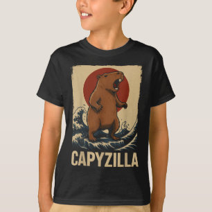 Funny Capybara Boys Girls Kids Mens Capyzilla  T-Shirt