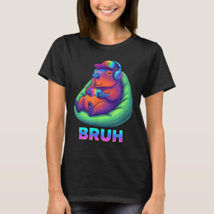 Funny Capybara Bruh Video Games Lovers T-Shirt