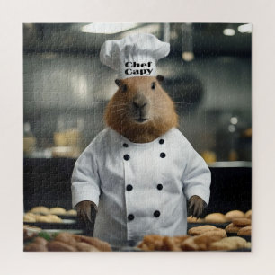 Funny Capybara Chef Jigsaw Puzzle