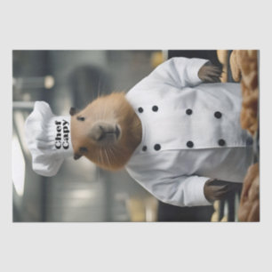 Funny Capybara Chef, Tissue Paper