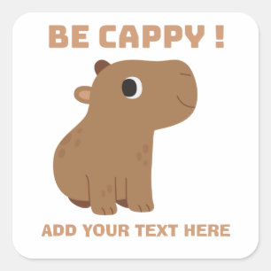 Funny Capybara  Custom Square Sticker