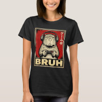 Funny Capybara Gamer Bruh Graphic Tee Men Boys Tee