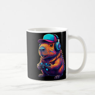 Funny Capybara Gamer Gaming Video Games Capybara Coffee Mug