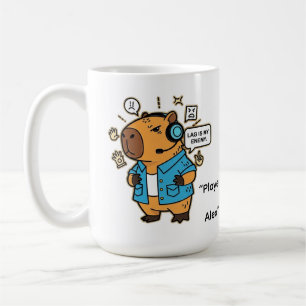 Funny Capybara Gamer Mug – Personalized with Playe