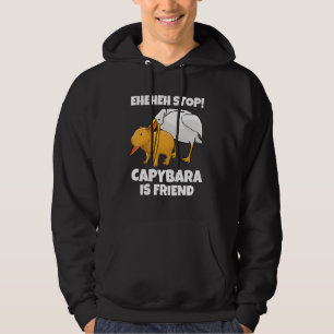 Funny Capybara gets eaten by Pelican Friends Meme Hoodie