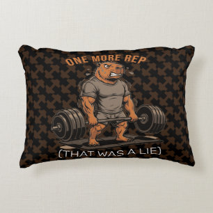 Funny Capybara Gym One More Rep That Was A Lie Accent Pillow