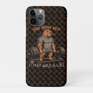 Funny Capybara Gym One More Rep That Was A Lie iPhone 11 Pro Case