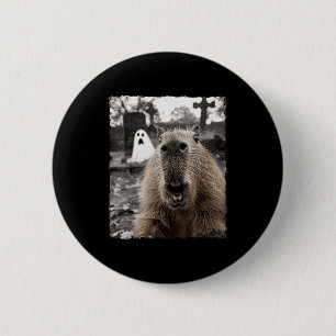 Funny Capybara Halloween Costume 2 Inch Round Button