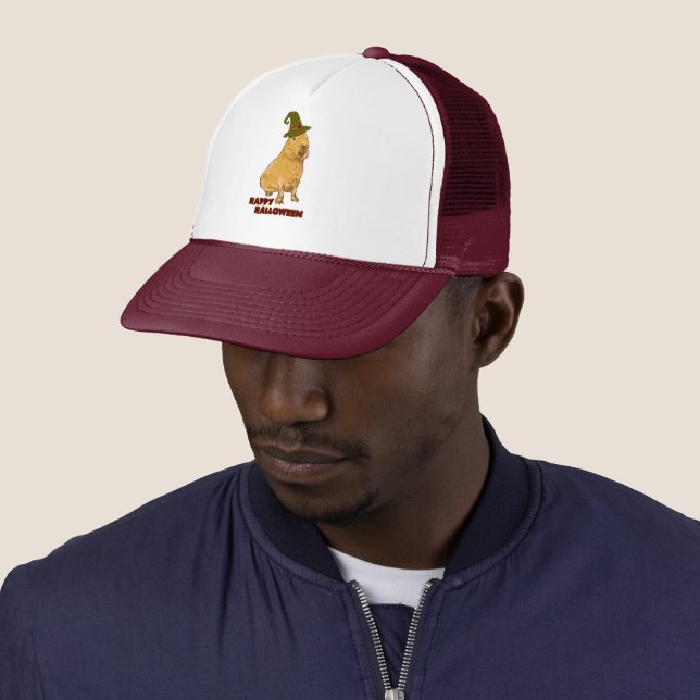 Funny Capybara - Halloween Rodent Trucker Hat (In Situ)