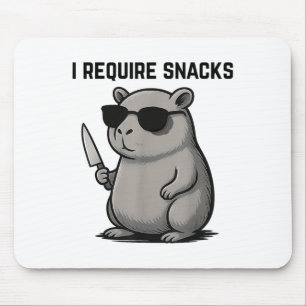 Funny Capybara Lovers Cute Animal Humour I Require Mouse Pad