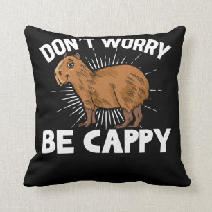 Funny Capybara Owner Capybara Pet Throw Pillow