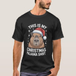 Funny Capybara Pajama Santa Hat Christmas Xmas T-Shirt<br><div class="desc">Funny Capybara Pajama Santa Hat Christmas Xmas</div>