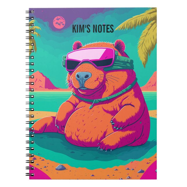 Funny Capybara Personalized Notebook (Front)