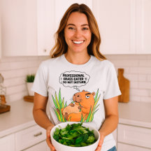 Funny Capybara “Professional Grass Eater