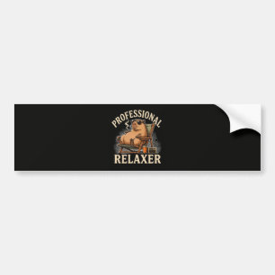 Funny Capybara Professional Relaxer Bumper Sticker