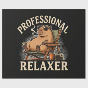 Funny Capybara Professional Relaxer Wrapping Paper