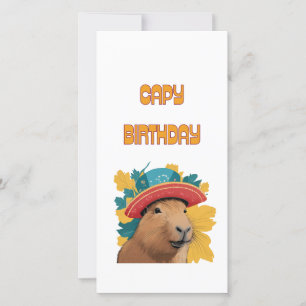 Funny Capybara Pun carte d'anniversaire