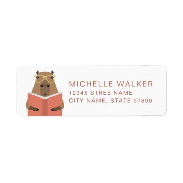 Funny Capybara Return Address Labels (Front)