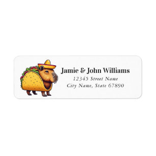 Funny Capybara Return Address Labels