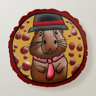 Funny Capybara Round Pillow