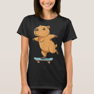 Funny Capybara Skater Skateboard Ballerina Zoo Boy T-Shirt