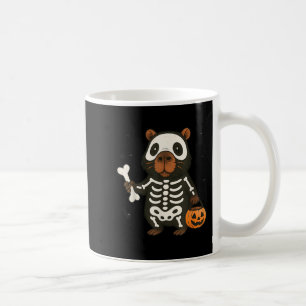 Funny Capybara Skeleton Pumpkin Halloween Costume  Coffee Mug