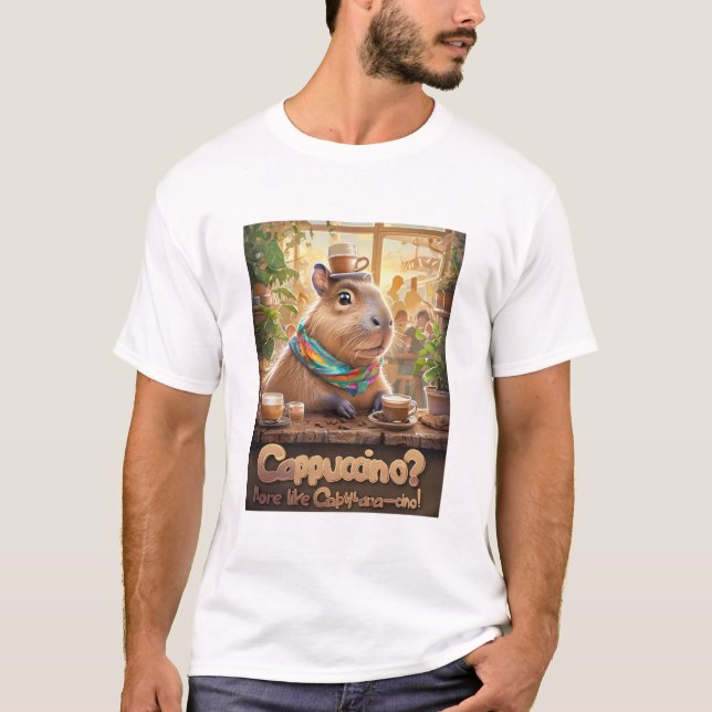 Funny Capybara T-shirt for Animal Fans (Front)