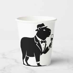 Funny Capybara Wineglass Minimalist Modern Paper Cups