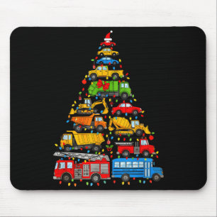Funny Car Christmas Tree Xmas Light Boys Kids Todd Mouse Pad