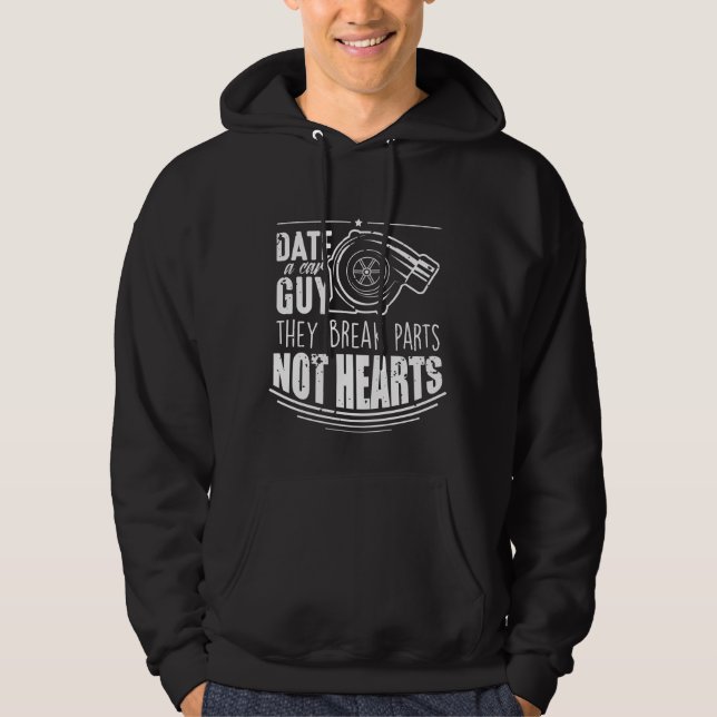 Funny Car Guy Joke - Turbo Tuning Mechanics Hoodie (Front)