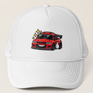 Funny Car Lover Trucker Hat   Redcoolcar