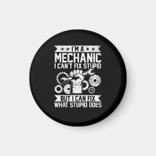 Funny Car Mechanic Engineer Men Women Kids Auto Me Magnet