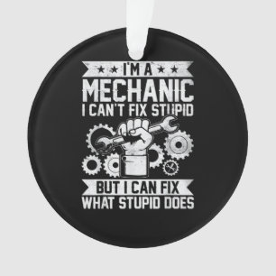 Funny Car Mechanic Engineer Men Women Kids Auto Me Ornament