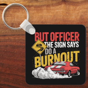 Funny Car Racing Burnout Drag Racing Muscle Car  Keychain