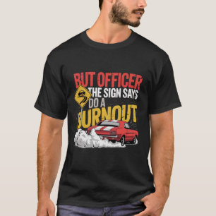Funny Car Racing Burnout Drag Racing Muscle Car  T-Shirt